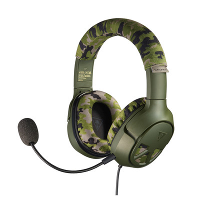 The Turtle Beach Recon Camo multiplatform gaming headset delivers unbeatable game and chat audio through large 50mm over-ear speakers with a WWII era camouflage and military green design to match gamers’ passion. Available this Fall for $69.95