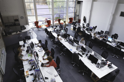 One aspect of a flexible workspace, an open floor plan can stimulate creative collaboration.