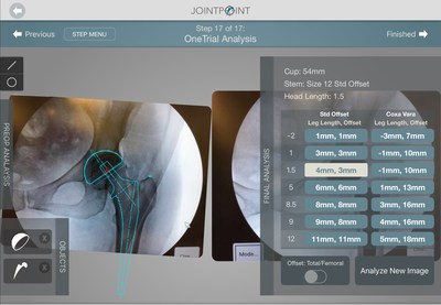 OneTrial technology for intraoperative analysis. Photo courtesy of JointPoint, Inc.