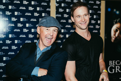 Director Tom Simes and actor Ben Davies in a candid photo as they walk the red carpet and discuss the making of Because of Grácia. (Courtesy Jacqueline Justice)