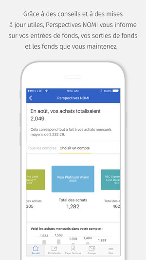 RBC est la première banque au Canada à offrir de l'information financière personnalisée et un service d'épargne automatique par l'intermédiaire de son appli Mobile RBC primée