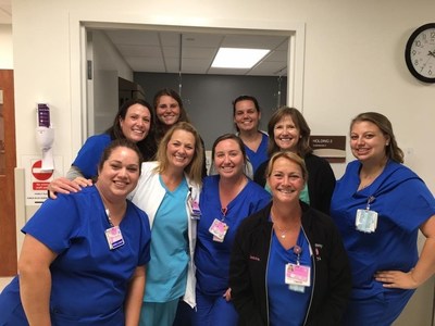 Pictured Left to Right; Evelyn Galvan, Megan Villanueva, Denise Luker, Debbie Schiller, Amber Berry, Dr. Leighanne Glazener, Amber Brown, Jessica Thomas (PRNewsfoto/Corpus Christi Medical Center D)