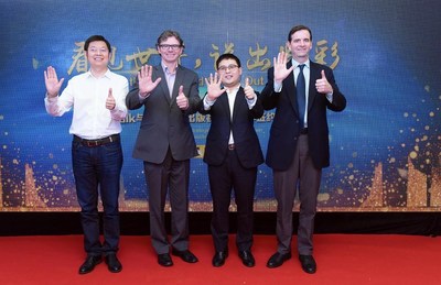 From left to right: Tom Dai, Academic VP of 51Talk, Martin Dean, Vice President of TCM, Jack Huang, CEO of 51Talk, and Michael Davis, Director of Business Development of Highlights