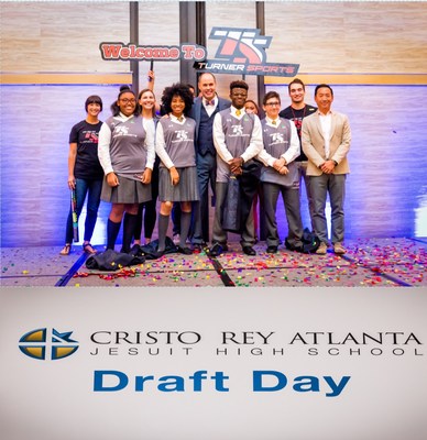 Ernie Johnson and his team from Turner Sports recruit a team of four Cristo Rey Atlanta Jesuit High School Students