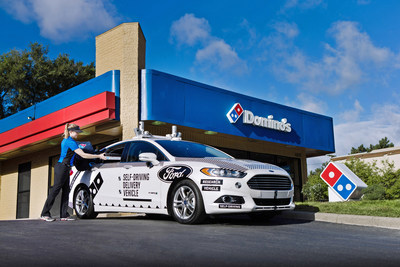 Domino’s and Ford Motor Co. are launching an industry-first collaboration to understand the role that self-driving vehicles can play in pizza delivery. Over the next several weeks, randomly-selected Domino’s customers in Ann Arbor, Michigan will have the opportunity to receive their delivery order from a Ford Fusion Hybrid Autonomous Research Vehicle, which will be manually-driven by a Ford safety engineer and staffed with researchers.