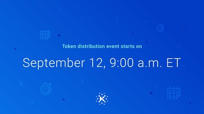 The Kin token distribution event starts on September 12 at 9:00 a.m. ET.