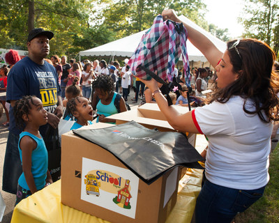 Approximately 550 children and their families participated in a “Back to School” event hosted by Henry Schein, Inc. at its worldwide headquarters in Melville, N.Y. where, in addition to new clothes and school supplies, they also enjoyed dinner, games, music, crafts, dress-up stations, and other fun activities.