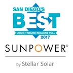 SunPower by Stellar Solar Reclaims Title of Best Solar Power Company in the 2017 San Diego Union Tribune Readers Poll