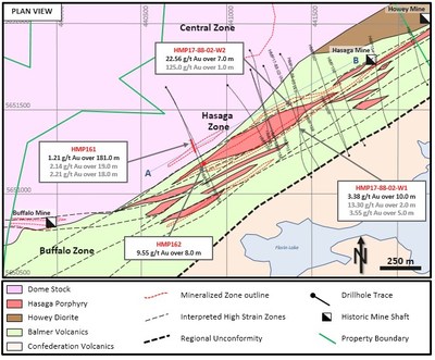 Figure 1:   Planview of Hasaga Deep Hasaga Target Area (CNW Group/Premier Gold Mines Limited)