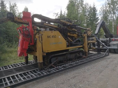Figure 3: RC Drilling rig mobilized to site at Rompas (CNW Group/Mawson Resources Ltd.)