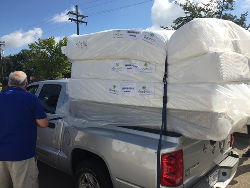 Tempur Sealy has announced a $1 million bed donation commitment to assist victims of Hurricane Harvey, in partnership with Good360. In this photo from a previous Tempur Sealy/Good360 donation event, a New Orleans resident impacted by Hurricane Katrina received donated Tempur-Pedic mattresses at an event to mark the 10th anniversary of the storm.