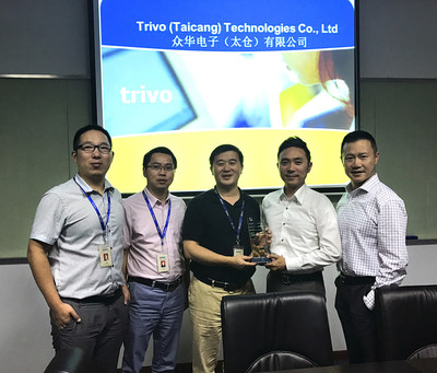 Trivo Presents Digi-Key with Best Supplier for NPI of the Year Award