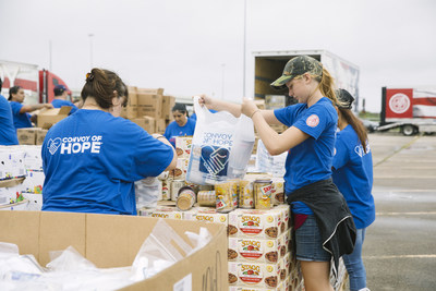 Hormel Foods products being distributed by Convoy of Hope to those impacted by Hurricane Harvey.