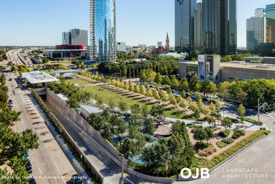 OJB Landscape Architecture wins the ASLA Design Award of Excellence for Klyde Warren Park,& a 5-acre freeway deck park in Dallas.