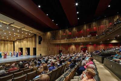 Interior view of the 716-seat multipurpose performance hall. Federal Way Performing Arts and Event Center. Design by LMN Architects. Photo by Doug J. Scott.