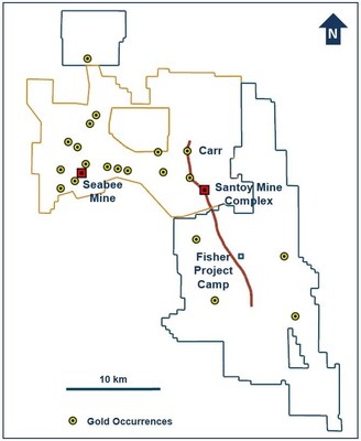 Figure 2. Property map of the Seabee Gold Operation and Fisher project, Saskatchewan, Canada. (CNW Group/SSR Mining Inc.)