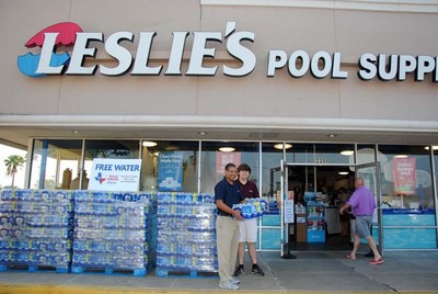 Leslie's Pool Supplies supports Houston's needs with free cases of water