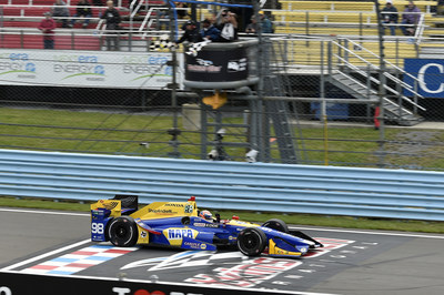 Alexander Rossi led a 1-2-3 Honda sweep of the victory podium Sunday at the INDYCAR Grand Prix at the Glen.  Scott Dixon and Ryan Hunter-Reay finished second and third for Honda, respectively, at Watkins Glen International Raceway.