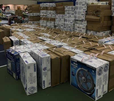 Lasko Products, the largest manufacturer of consumer fans, has packaged and shipped 1,000 fans to the Evelyn Rubenstein Jewish Community Center (ERJCC) in Houston to help in the aftermath of hurricane Harvey.  There has been a heightened demand specifically for fans to help mitigate the spread of mold as homes, businesses and organizations work to dry out. For more information on the ERJCC's efforts, visit http://www.erjcchouston.org/.