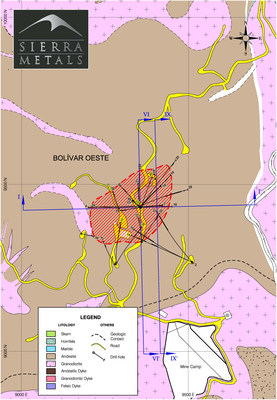 Figure 2. - Drilling Map (CNW Group/Sierra Metals Inc.)