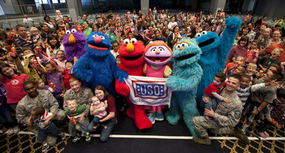 Sesame Street and the USO head overseas to perform for service members and their families.