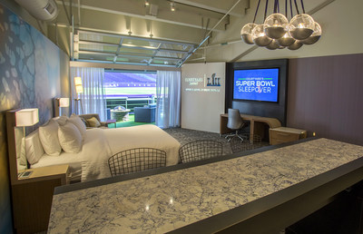Courtyard by Marriott kicks off the season with its Super Bowl Sleepover Contest, giving one fan the once-in-a-lifetime opportunity to wake up on the field of Super Bowl LII. (PRNewsfoto/Marriott International, Inc.)