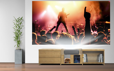 The new Epson Home Cinema LS100 delivers an ultra short-throw entertainment solution that blends seamlessly into any décor.