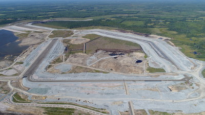 Rainy River aerial of TMA start-up cell (CNW Group/New Gold Inc.)