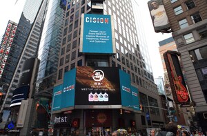 Chinese liquor Brand MEETUP shown at Times Square