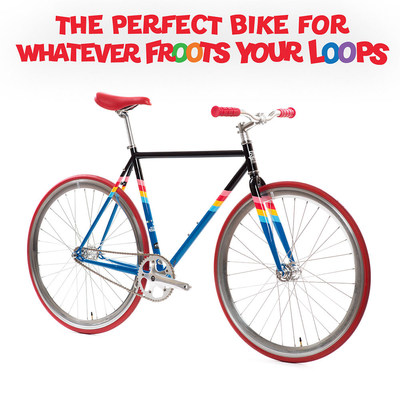 Kellogg’s® Froot Loops® has partnered with State Bicycle Co. to create a high-flying single-gear bike that can be customized to “Whatever Froots Your Loops.”