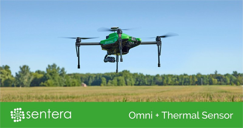 Sentera Omni drone offers simultaneous capture of thermal, NDVI, and high-resolution imagery
