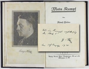 Hitler Signed "Mein Kampf" ... and His Underwear ... to Be Auctioned September 13-14