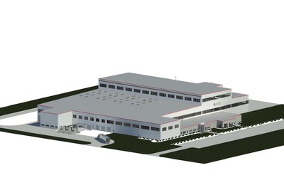 A rendering of Magna's new aluminum casting facility in Birmingham, Alabama.  The new facility will feature a manufacturing process that further enables Magna to provide lightweighting and part-reduction solutions for automakers. (CNW Group/Magna International Inc.)