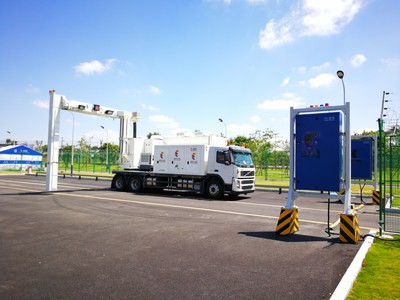 Nuctech's Mobile Container Vehicle Inspection System at the logistics center of the summit