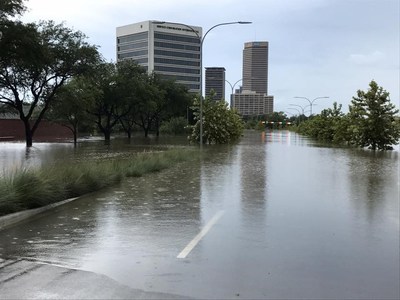 Flood damage in Houston following Hurricane Harvey