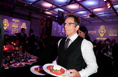 Ben Stiller serves guests at the Artists for Peace and Justice 2017 Festival Gala Presented by Bovet 1822 during the Toronto International Film Festival (Photo Credit: George Pimentel) (CNW Group/Artists for Peace and Justice (APJ))