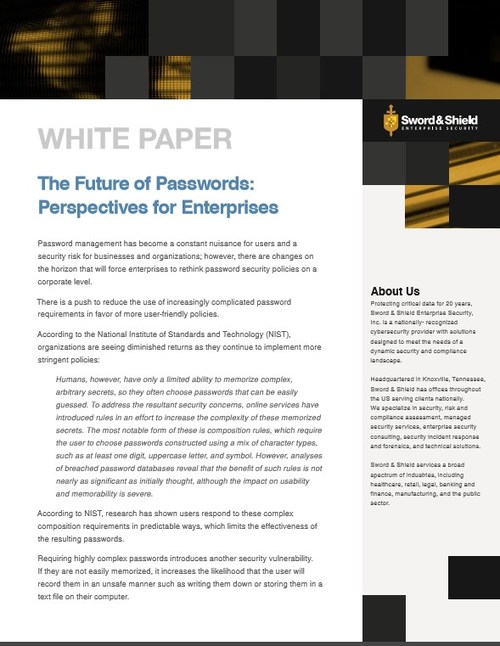 Sword & Shield Enterprise Security Releases White Paper on Future of ...