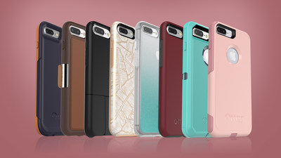 OtterBox announces a full line-up of cases for iPhone 8 Plus, available now on otterbox.com. Cover iPhone 8 Plus from drops, dings and scratches with Symmetry Series, Pursuit Series, Defender Series, Commuter Series, uniVERSE Case System, Strada Series Folio and Alpha Glass screen guards. (PRNewsfoto/OtterBox)