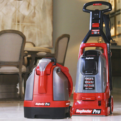 Rug Doctor's new Pro Detailer and Portable Spot Cleaner (left) and Pro Deep Upright Carpet Cleaner (right) are now available in Denver and Portland.