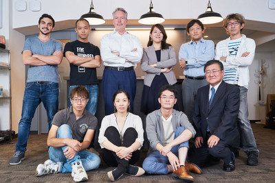 Infostellar Management Team with Investor Representatives from 500 Startups Japan, Airbus Ventures, D4V, WERU Investment, FreakOut Holdings. (Not pictured: Sony Innovation Fund.)