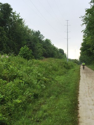Electric transmission lines and railroad corridors often coexist, and when the trains stop running these corridors become ideal spaces for trails and sustainable greenways.