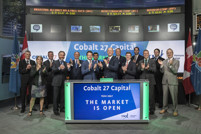 Anthony Milewski, Chairman & CEO, Cobalt 27 Capital Corp. (KBLT), joined Tim Babcock, Director, Listed Issuer Services, TSX Venture Exchange to open the market. Cobalt 27 Capital Corp. is a minerals company that offers exposure to cobalt, an element in key technologies of the electric vehicle and battery energy storage markets. The Company has acquired a significant physical cobalt position, and intends to manage and grow its cobalt-focused portfolio of streams, royalties and direct interests in mineral properties containing cobalt. Cobalt 27 Capital Corp. commenced trading on TSX Venture Exchange on January 4, 2010. (CNW Group/TMX Group Limited)