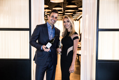 Giuliana and Bill Rancic at RPM Italian in Chicago, IL. enjoying a glass of their newly launched prosecco, Giuliana Prosecco.