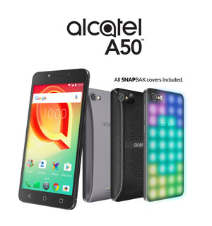 Light up, power up, or amp up with the new Alcatel A50™ bundled with all three SNAPBAK covers coming to Videotron