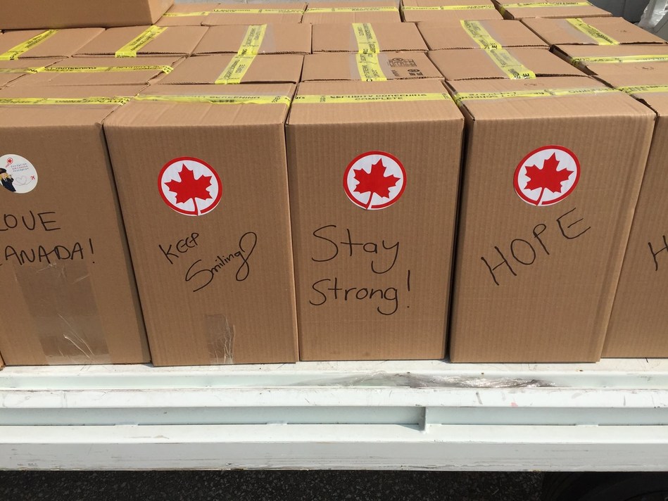 Essential supplies sent to Regions Affected by Hurricane Irma (CNW Group/Air Canada)