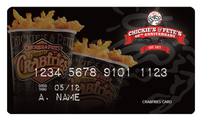 Chickie's & Pete's To Offer 40 Days of Crabfries® With Limited Edition Crabfries Card
