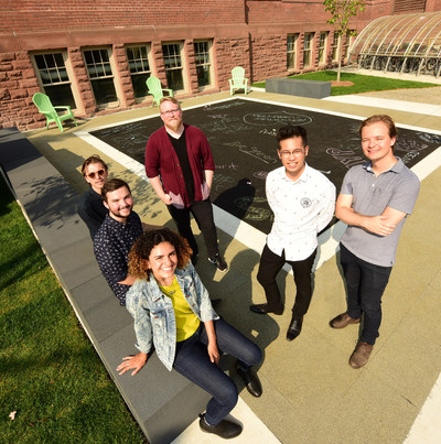 Sheridan College and University of Toronto Industrial and Landscape Design students reveal how they used 854 recycled tires to give Artscape Youngplace a sustainable makeover, sparked by the Ontario Tire Stewardship Design Challenge. (CNW Group/Ontario Tire Stewardship)