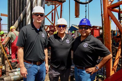 Zion’s President (Dustin Guinn), Israel Managing Director (Jeffrey Moskowitz), and CEO (Victor Carrillo) at MJ #1 Well.