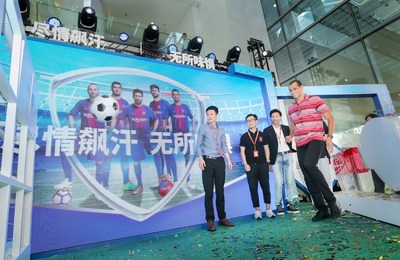 Rivaldo participating Sodoku football PK with JD senior leaders