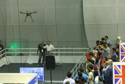 New features at the exhibition is the drone zone. Visitors could witness the drones capabilities while listened directly to the experts.